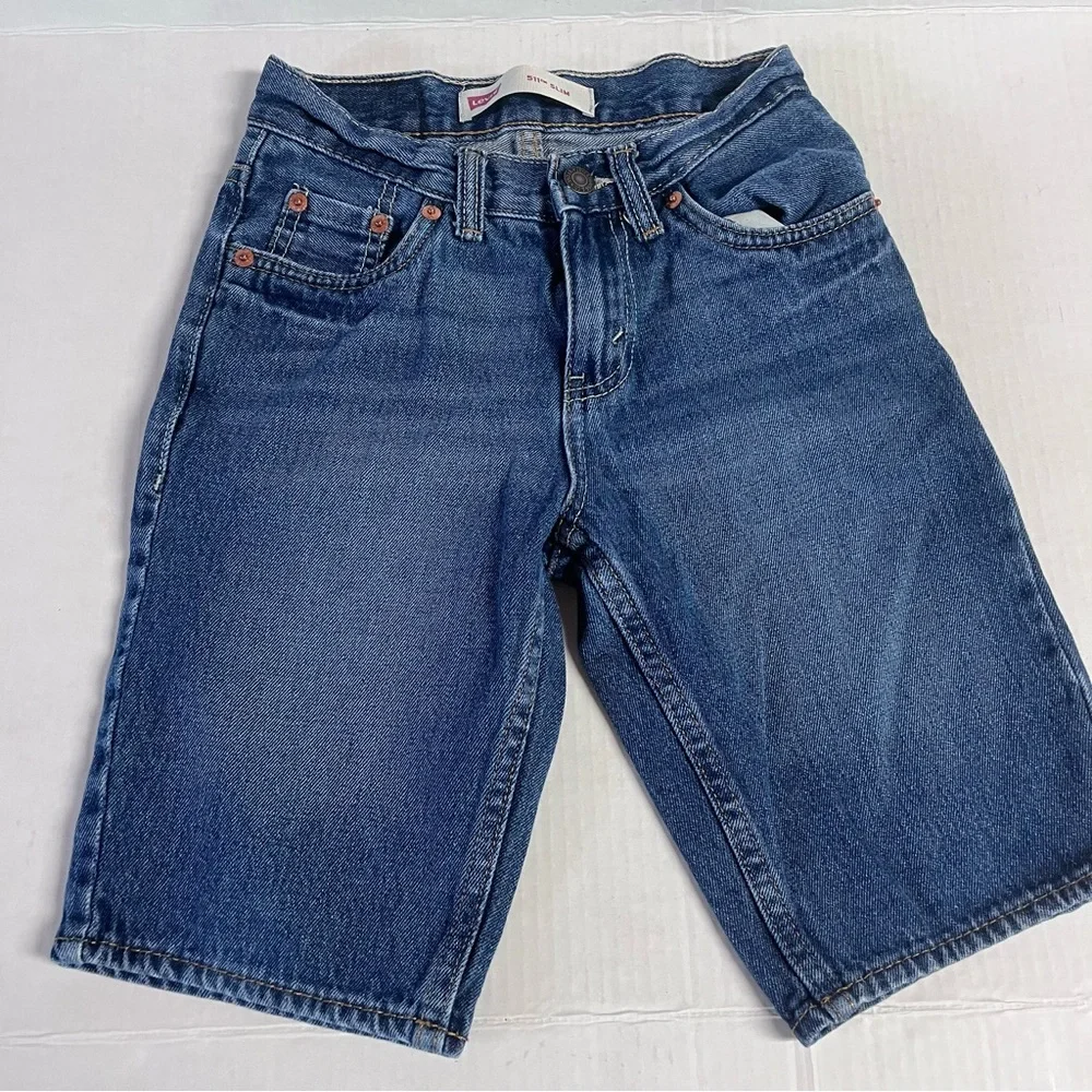 Levi’s Lot of 3 Shorts Denim and Tan Boys 10 Regular - Picture 2 of 11